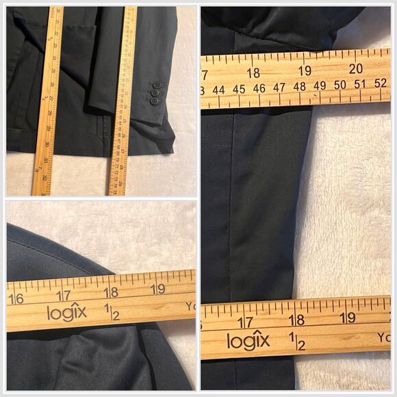 Ermenegildo Zegna 36 - 38R 30x30 Blue Brushed Cotton Suit Unconstructed 3/2 Roll - Picture 10 of 14